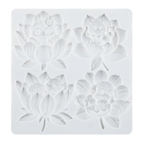 Animal Lotus Flower Polymer Clay Mold Cat Dog Owl Silicone Molds - color: Style B