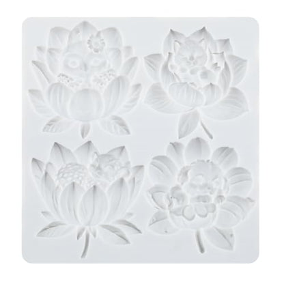 Animal Lotus Flower Polymer Clay Mold Cat Dog Owl Silicone Molds - color: Style B