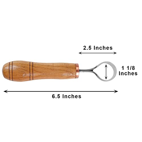 Wood Carving Scorp Knife. Round Carving Tool for Spoons, Bowls and Cups. Wood Carvers Rounded Hook Knife Spoon carving knife. (ANGLED) - style: Angled Scorp