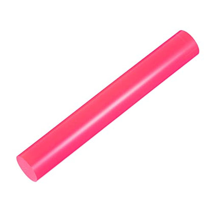 HARFINGTON Acrylic Clay Roller 7.28 Inch x 1 Inch Solid Non-Stick Plastic Round Tube Roller Polymer Clay Rod Fondant Rolling Pin for Shaping, Sculpting, Modeling DIY Crafts, Rose Red - color: Rose Red, size: 7.28 Inch x 1 Inch