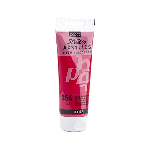 Pébéo 832-354 - Studio Acrylics Fine Acrylic - Acrylic Paint - Iridescent Acrylic - Iridescent Red Blue - Iridescent Red Blue 100ml/3.38oz - color: Iridescent Red Blue, size: 3.38 Ounce (Pack of 1), style: Acrylics Color