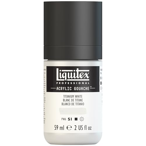 Liquitex Acrylic Gouache, 2-oz (59ml) Bottle, Titanium White - color: Titanium White