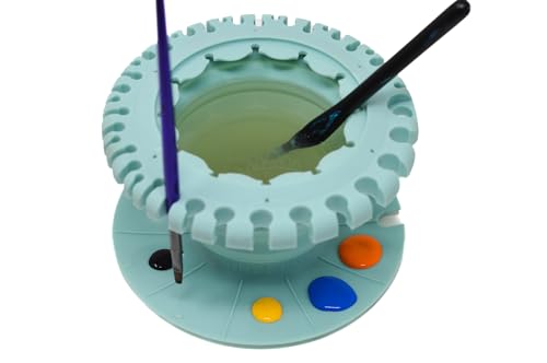 Paint Puck CollapsiBowl Paint Brush Cleaner Rinse Cup, Green - color: Green, size: Dish