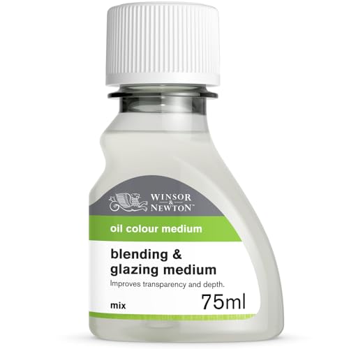 Winsor & Newton Blending & Glazing Medium, 75ml (2.5-oz) Bottle | Improves Transparency & Depth, Dries to Durable Gloss Finish, Ideal for Blending, Stroke Work, Antiquing, Staining - color: Blending & Glazing Medium, style: 2.5-oz Bottle