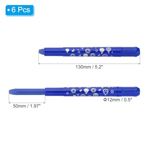 PATIKIL Watercolor Gel Crayon, 6Pcs Washable Twist Coloring Crayons Bulk Blendable for Coloring, Drawing, Painting, Deep Blue Crayon - color: Deep Blue