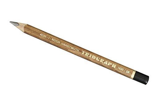Koh-I-Noor Triograph Graphite Pencil, 2B Degree, Box of 6, Black (FA1830.2B) - size: 2B Degree/Box of 6