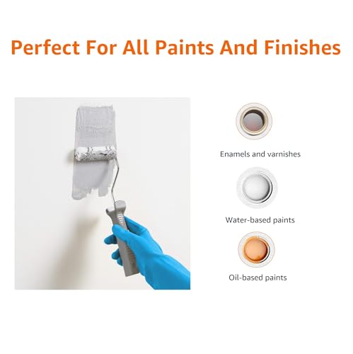 Amazon Basics Microfiber Paint Roller Covers for Smooth Finish, Shedless, Washable, 4", 24-Pack - size: 24 Pack