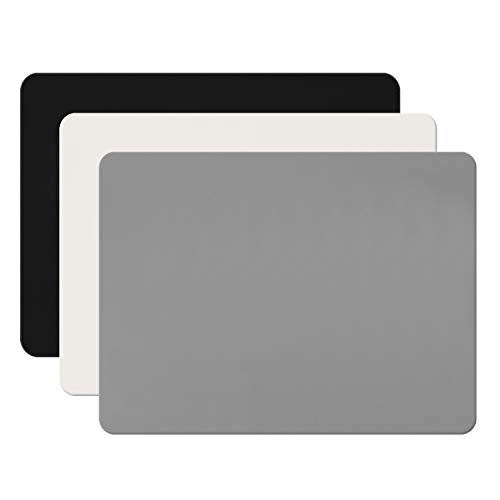 Gartful 3Pack Silicone Sheet for Crafts, Resin Jewelry Casting Molds Mat, Food Grade Silicone Placemat, Multipurpose Table Protector, Nonstick Nonskid Heat-Resistant, Black&Gray&Beige (15.7x11.8inch) - color: Black & Dark Gray & Beige, size: 3pcs - 40 x 3