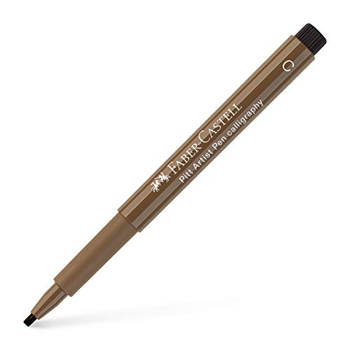 Faber-Castell Art & Graphic Pitt Artist Pen Calligraphy India Ink Pen, Nougat, Single Pitt Pen, For Art, Craft, Drawing, Sketching, Home, School, University, Colouring