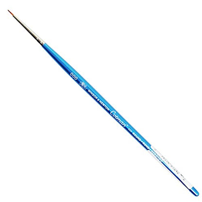 Winsor & Newton Cotman Water Colour Series 111 Short Handle Synthetic Brush, SH #000, Brown | Synthetic, Short Handle, Nickel Plated Brass Ferrule, Easy Cleaning, Blend of Thick & Thin Fibers - size: 1 Count (Pack of 1), style: Series 111 Round