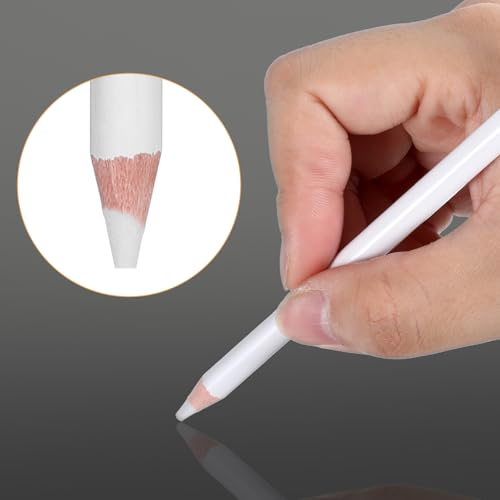 8 Pcs Eraser Pencils Set for Artists, Kneaded Erasers for Artists, Erasers for Drawing Add Highlights and Erase Details for Charcoal Drawings for Students Artists Beginners 6.9 Inch(White)