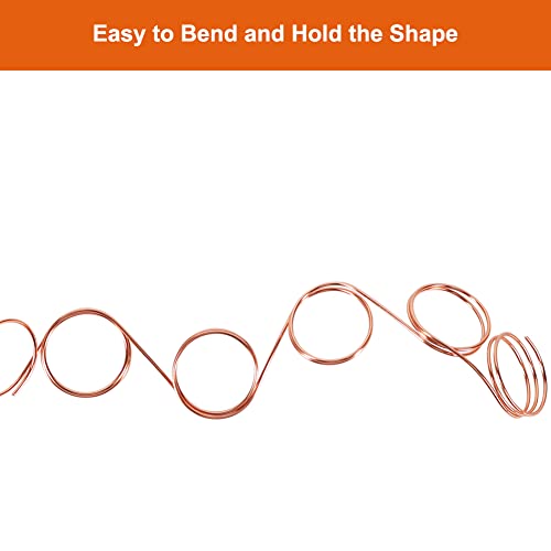 Tenn Well 164ft 15 Gauge 1.5mm Aluminum Wire Copper Bendable for Jewelry - color: Copper, size: 15 Gauge