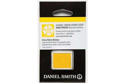 DANIEL SMITH Extra Fine Watercolor Half Pan Hansa Yellow Medium (284650039) - color: Hansa Yellow Medium