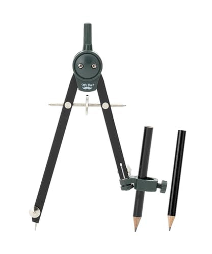 Mr. Pen- Metal Geometry Compass, Center-Wheel Design - color: Black