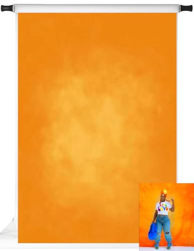 Kate Orange Photography Backdrops Abstract Photo Backdrop Poratrait Background for Photoshoot, 5x7ft - color: orange, size: 5x7ft