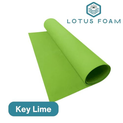 LotusFoam EVA Foam Sheet 3mm – 44"x 85" Craft Foam for Cosplay, Costumes & DIY, High Density 130 kg/m3, Heat Shapeable, Paintable, 35 Colors(Key Lime) - Key Lime - color: Key Lime