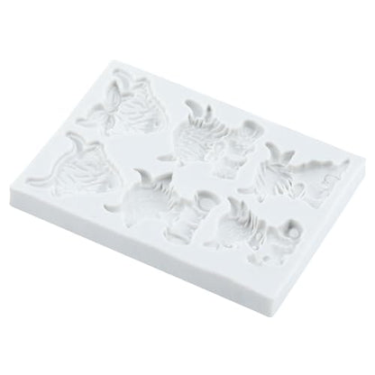 Scotch Cattle Polymer Clay Mold Highland Cow Silicone Molds | Animal Clay Mold DIY Crafts Air Dry Plaster Polymer Epoxy Resin Casting Jewelry Making