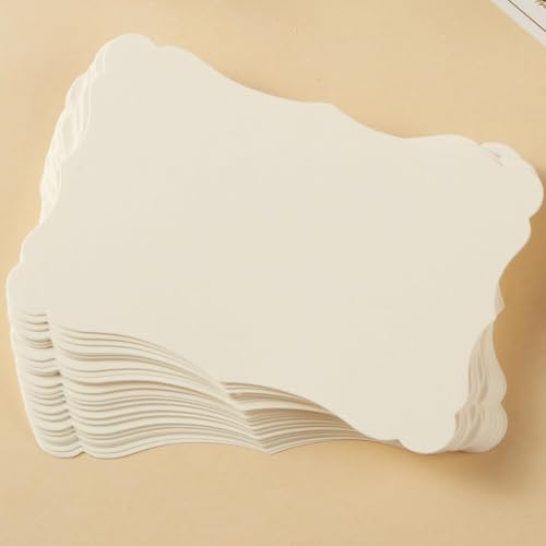 50 Pack Blank Kraft Greeting Cards, Cream, 4x6IN | Thick Cardstock Paper, For DIY Gift Cards, Menus, Baby Shower Invitations, Wedding Invitations - color: Cream, size: 4x6IN