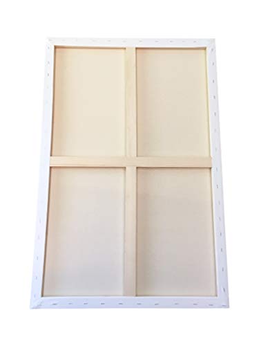 milo Stretched Artist Canvas, 36x48 inch, 2 Pack, 3/4” inch Profile | 15 oz Gesso Primed Large Canvases, Studio Wrapped, Blank White Cotton, Ready-to-Paint Art Supplies for Acrylic, Oil, Tempera