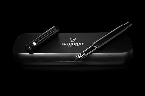 Ellington Pens Luxury Wood Fountain Pen Set – Extra Fine Nib - Includes 6 Ink Cartridges, Wooden Pen Gift Box, Ink Converter - Wood Pen For Writing, Calligraphy, Journaling, Drawing (Ebon Elegance) - color: Ebon Elegance, style: Extra Fine