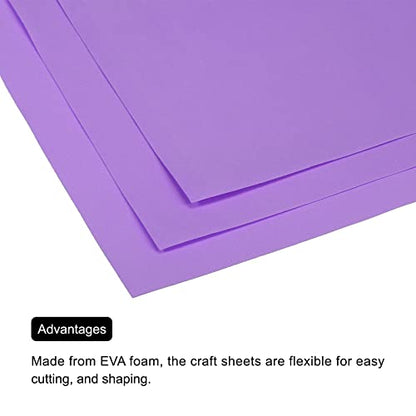MECCANIXITY EVA Foam Sheets Dark Purple 19.7 Inch x 17.7 Inch 0.8mm Thick Crafts Foam Sheets for Costumes, Arts and Crafts Projects Pack of 5 - color: Dark Purple, size: 19.7 x 17.7 x 0.03 in