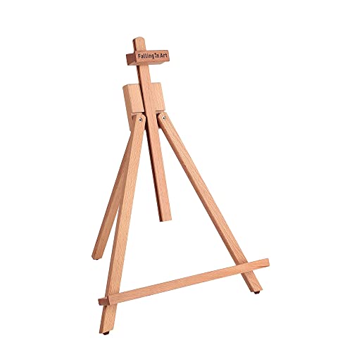 Beechwood 25" Tabletop Easel Display Stand for Painting | Holding Canvas Up to 22 1/2 Inches High, A-Frame Artist Tripod with Rubber Feet, Portable Photo and Sign Holder - size: 1 Pack