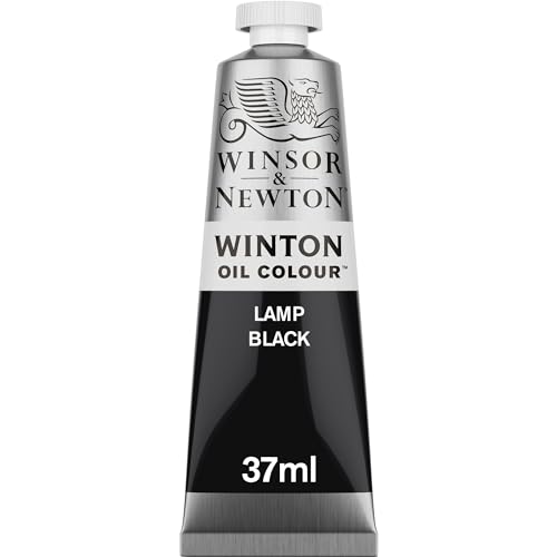Winsor & Newton Winton Oil Color, 37ml Tube, Lamp Black | High-quality pigments, Durable, Lightfast, Permanent, Uniform Consistency, Great Pigment Load - color: Lamp Black, size: 1.25 Fl Oz (Pack of 1), style: 1.25-oz Tube