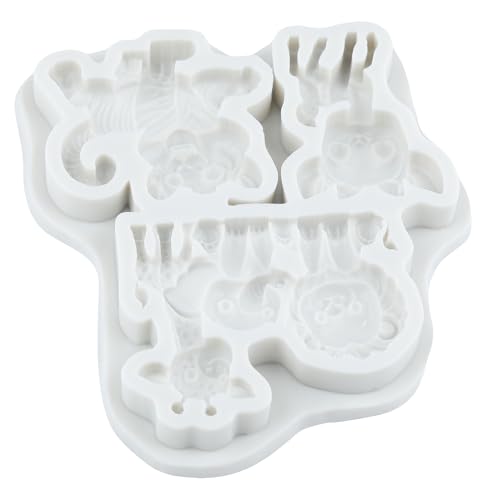 Animal Polymer Clay Mold Lion Elephant Giraffe Silicone Molds - color: Style D