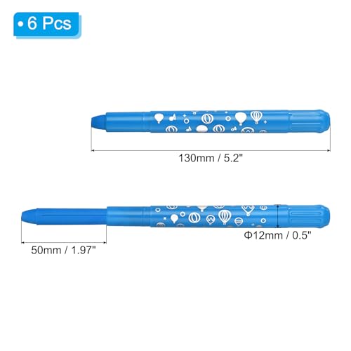 PATIKIL Watercolor Gel Crayon, 6Pcs Twist Coloring Crayons, Light Blue - color: Light Blue