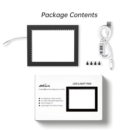 Magnetic Slide Viewer 8”x6” Light 5600K Ultra-Thin 10 Levels Adjustable Brightness Backlight for Slides and 35mm Film Negative Scanning - color: 8"x6" Magnetic Version