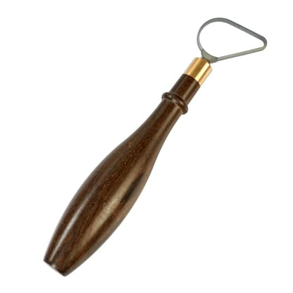 Lxnavihly Pottery Trimming Tool, Pottery Carving Tools, Clay Sculpting Tool | Tungsten Steel Cutter Head, Solid Walnut Handle, Ergonomic, Sturdy and Long-Lasting, Toroidal-Walnut - color: Toroidal-Walnut