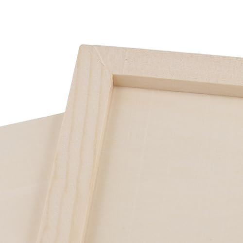 JEUIHAU 15 PCS 10 x 12 Inch Wood Canvas Boards for Painting, Unfinished Blanks Canvas Panel Boards for Crafts, Painting, Pouring Art