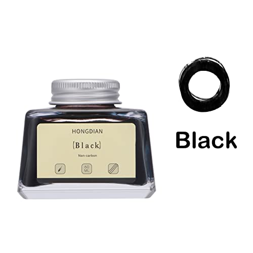 Asvine Hongdian Fountain Pen Bottled Ink Black, 60ml Fountain Pen Bottled Ink, Non Carbon - color: Black