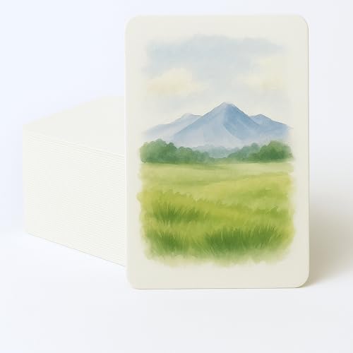 Moriquill 100 Watercolor Paper Cards, 4 x 6 in, 300gsm | Cold Press Texture with Rounded Corners for Painting, Journaling, Scrapbooking and Mixed Media - size: 4 x 6 in