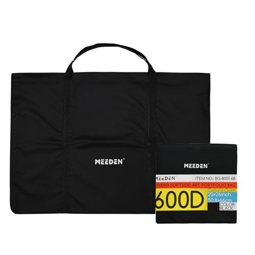 MEEDEN Art Portfolio Bag: 20 x 26 Inch Black Canvas Portfolio Case - size: 20"x 26"