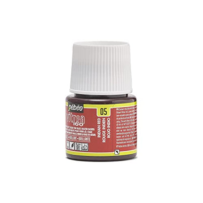 Pebeo Vitrea 160, Glossy Glass Paint, 45 ml Bottle - Indian Red - color: Indian Red