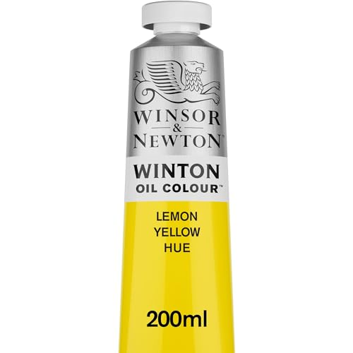 Winsor & Newton Winton Oil Color, 200ml Tube, Lemon Yellow Hue | High-quality pigments, Durable, Lightfast, Permanent, Uniform Consistency, Great Pigment Load - color: Lemon Yellow Hue, size: 6.75 Fl Oz (Pack of 1), style: 6.75-oz Tube
