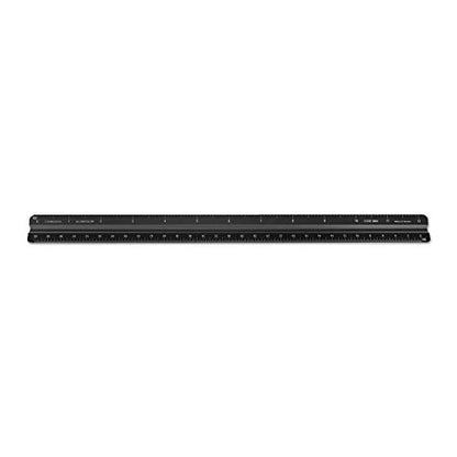 Alumicolor Aluminum Combination Solid Drafting Scale, 12IN, Black - color: Black, size: 12 Inch, style: Combination