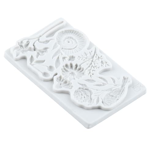 Bird Flower Snail Cherry Polymer Clay Molds Flower Silicone Mold - color: Style H