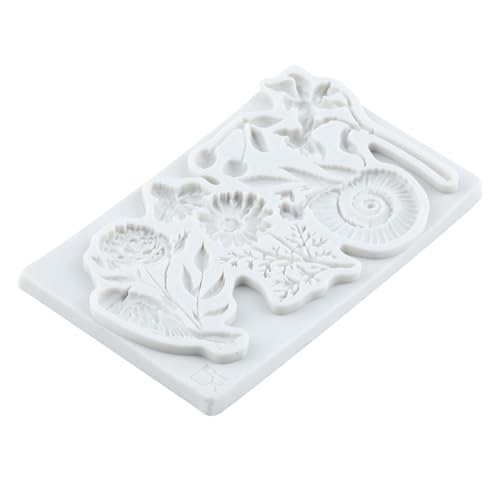 Bird Flower Snail Cherry Polymer Clay Molds Flower Silicone Mold - color: Style H