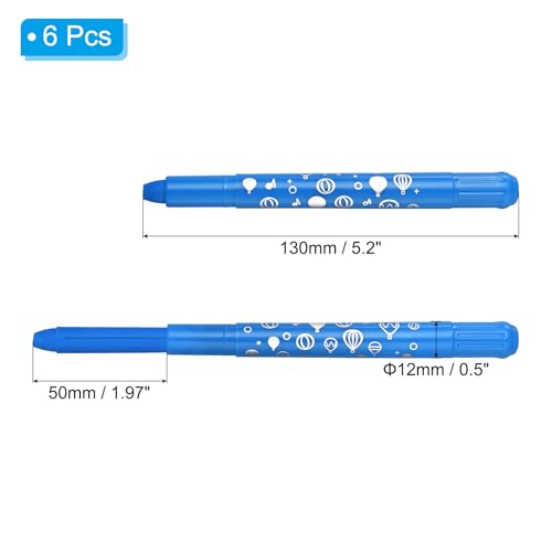PATIKIL Watercolor Gel Crayon, 6Pcs Twist Coloring Crayons, Dark Blue - color: Dark Blue