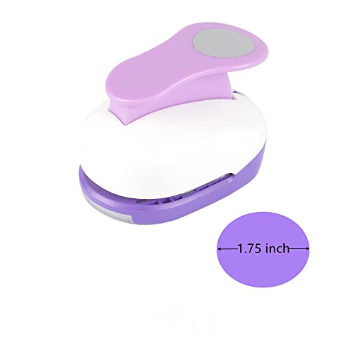 Circle Punch 1.75 inch Craft Lever Circle Shape Lever Punch Handmade Paper Candy Color by Random 1.75 inch（44.5mm） - color: EVA-Circle-1.75
