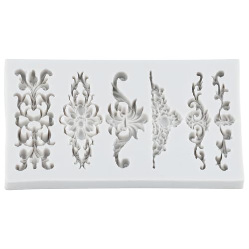 Baroque Silicone Mold Baroque Scroll Relief Polymer Clay Molds | Baroque Curlicues Scroll Lace Mold DIY Craft Epoxy Resin Casting Air Dry Polymer Clay Jewelry Making Crafts Tools - color: Style A
