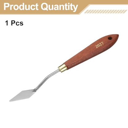 HARFINGTON Palette Knife Painting Tool 1.77" x 0.67" Stainless Steel Teardrop Blade 7.87" Length Spatula Painting Pallet Knives with Hole Beech Wood Handle for Oil Acrylic Canvas, Red/Silver - size: 7.87" x 0.67" x 1.77"