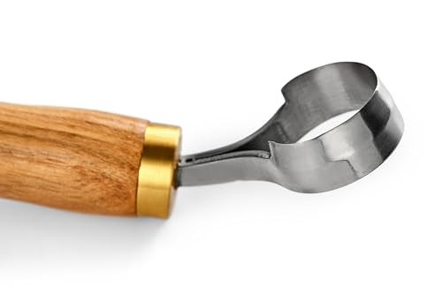 Wood Carving Scorp Knife. Round Carving Tool for Spoons, Bowls and Cups. Wood Carvers Rounded Hook Knife Spoon carving knife. (ANGLED) - style: Angled Scorp