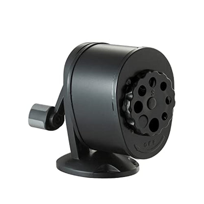 Bostitch Office Wall Mount Manual Pencil Sharpener, 8 Hole Dial, 6X Longer Cutter Life, Vertical or Horizontal Mounting, Black