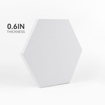 TRANSON 3 Sizes Hexagon Shaped Stretched Canvas Primed Ready for Painting - size: Hexagon 3PCS