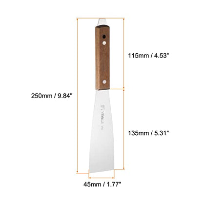 HARFINGTON 2pcs Painting Knives 45mm Width Shovel Mixing Palette Scraper with Wood Handle for Oil Paint Craft Spreading(1#) - size: 45mm