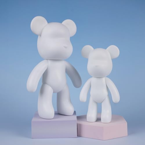7+9 inch Blank Bear Mold 2 Set DIY Fluid Bear + 1 Keychain Creativity Figure for Home Decoration