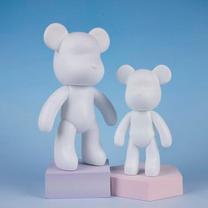7+9 inch Blank Bear Mold 2 Set DIY Fluid Bear + 1 Keychain Creativity Figure for Home Decoration